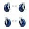 Service Caster 8 Inch Solid Polyurethane Caster Set with Ball Bearings 4 Swivel Lock 2 Brake SCC-30CS820-SPUB-TLB-BSL-2-BSL-2 - alternate 1